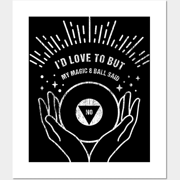 Magic 8 ball says NO Magic 8 Ball Text Posters and Art Prints TeePublic